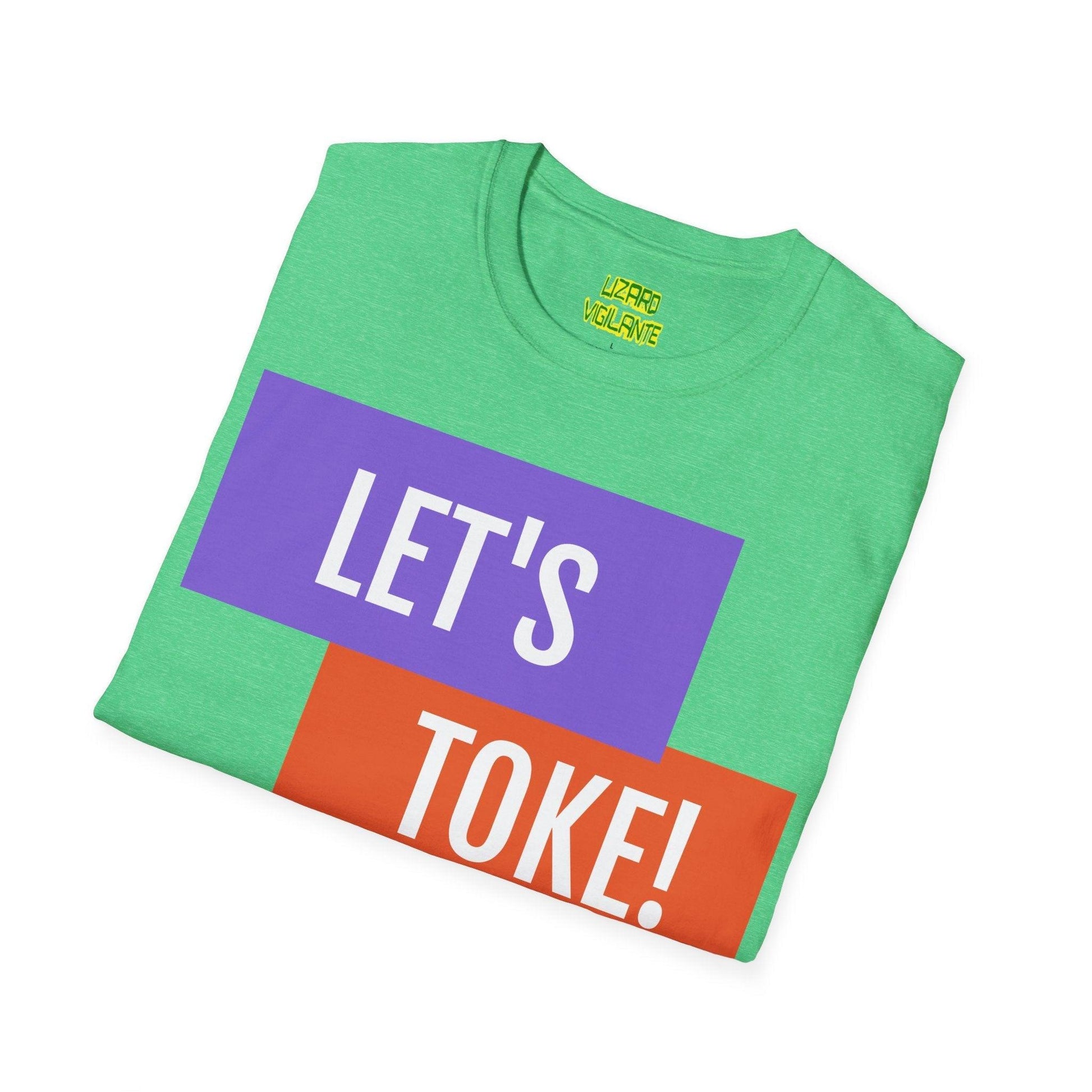 LET'S TOKE! With GreenLeaf Silo Unisex Softstyle T-Shirt / Weed Band Tee - Lizard Vigilante