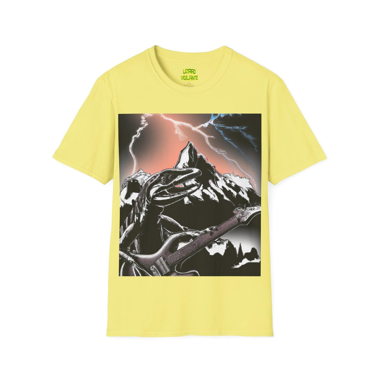 Lizard Vigilante at Mountain Unisex Softstyle T-Shirt - Lizard Vigilante