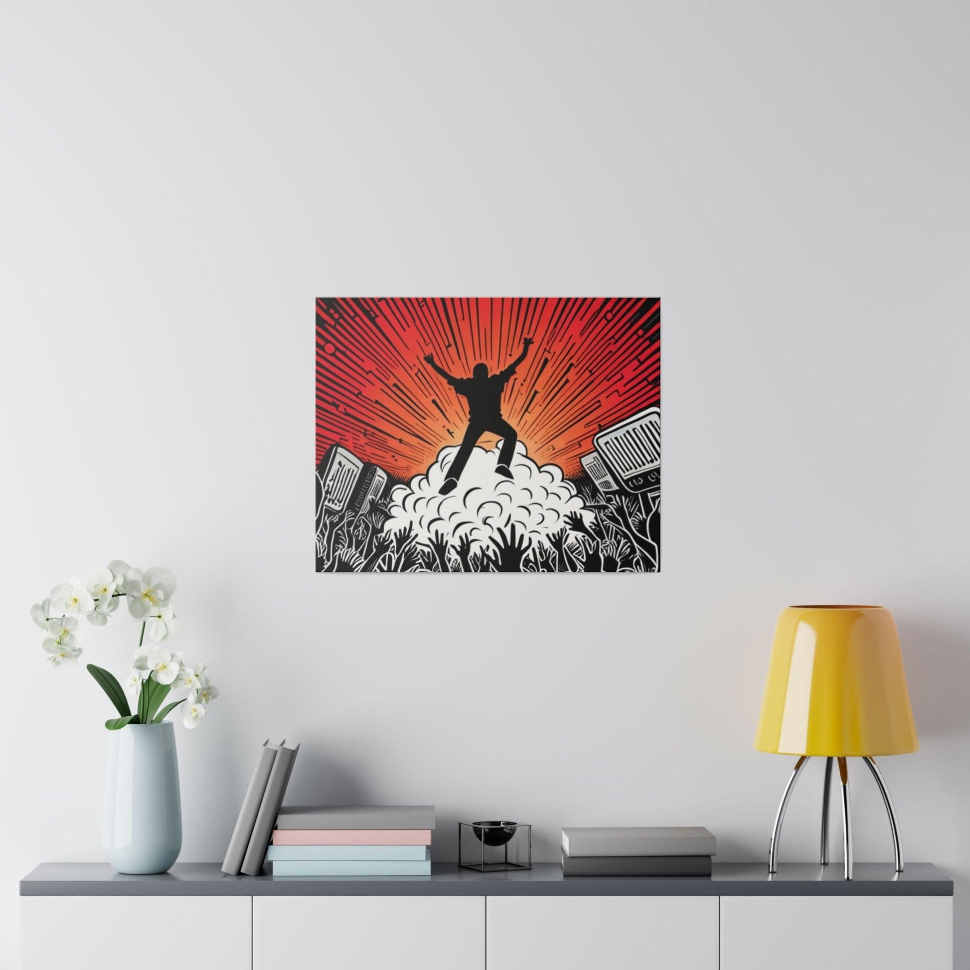 Metal Concert Matte Canvas, Stretched, 0.75" - Lizard Vigilante