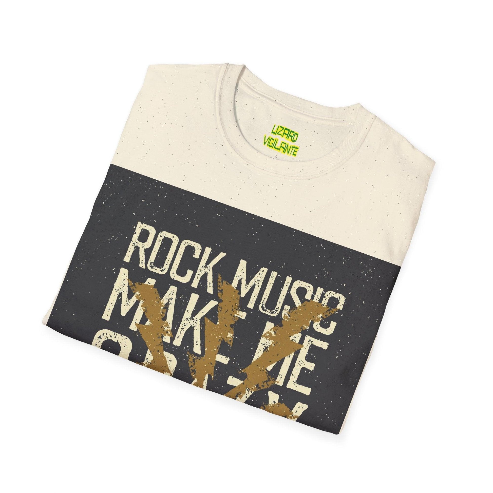 Rock Music Make Me Crazy Unisex Softstyle T-Shirt - Lizard Vigilante