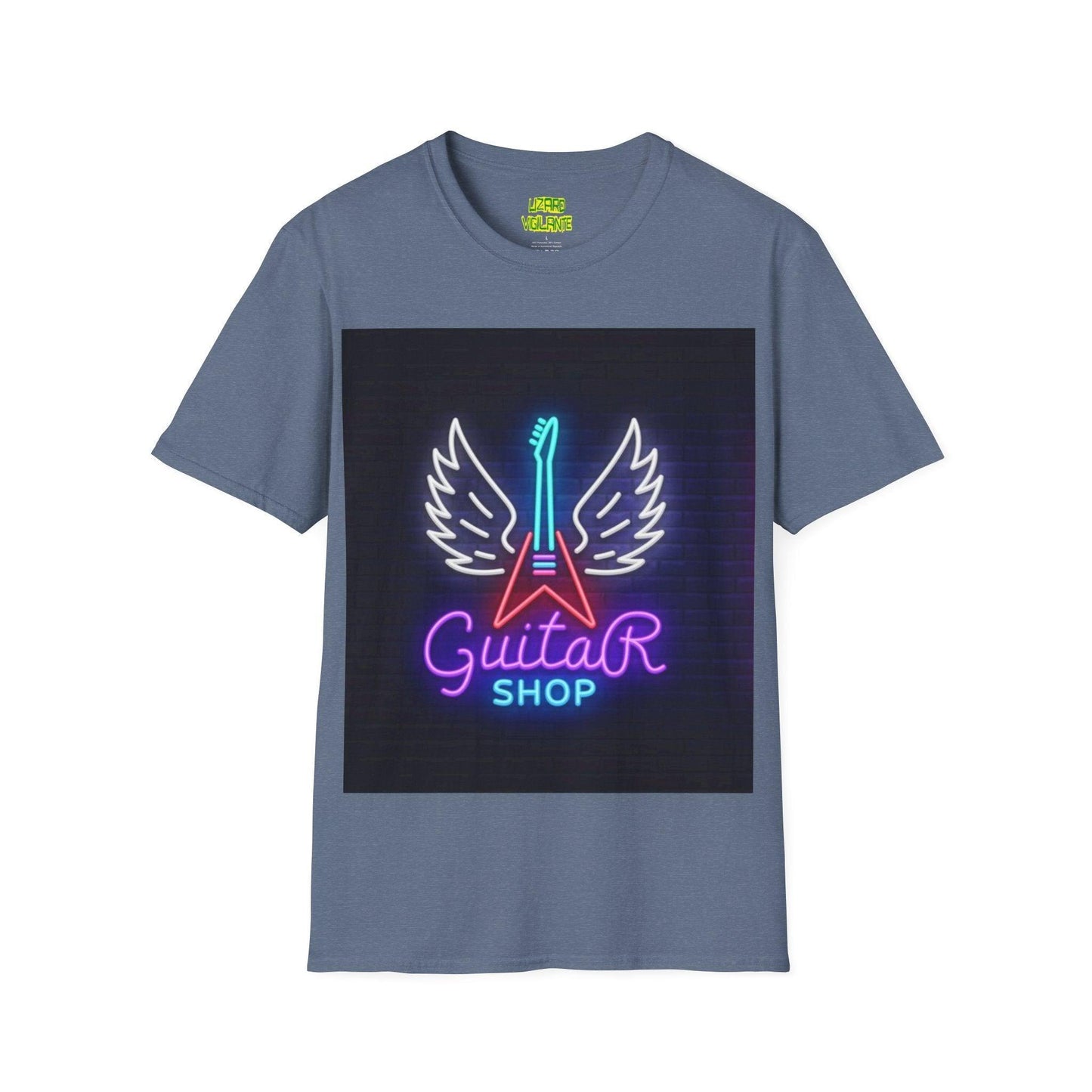 Neon Guitar Shop Unisex Softstyle T-Shirt - Lizard Vigilante