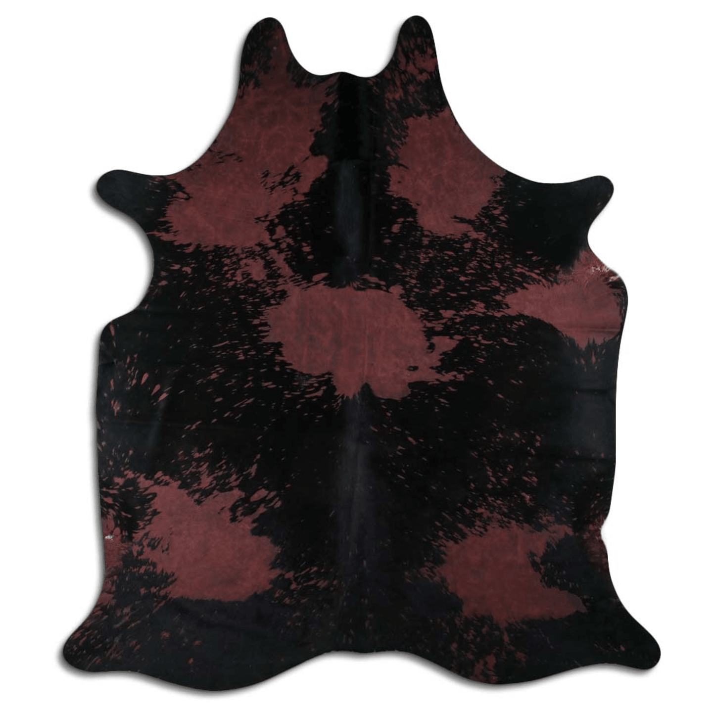 Distressed Brown Acid Washed Cowhide Area Rug