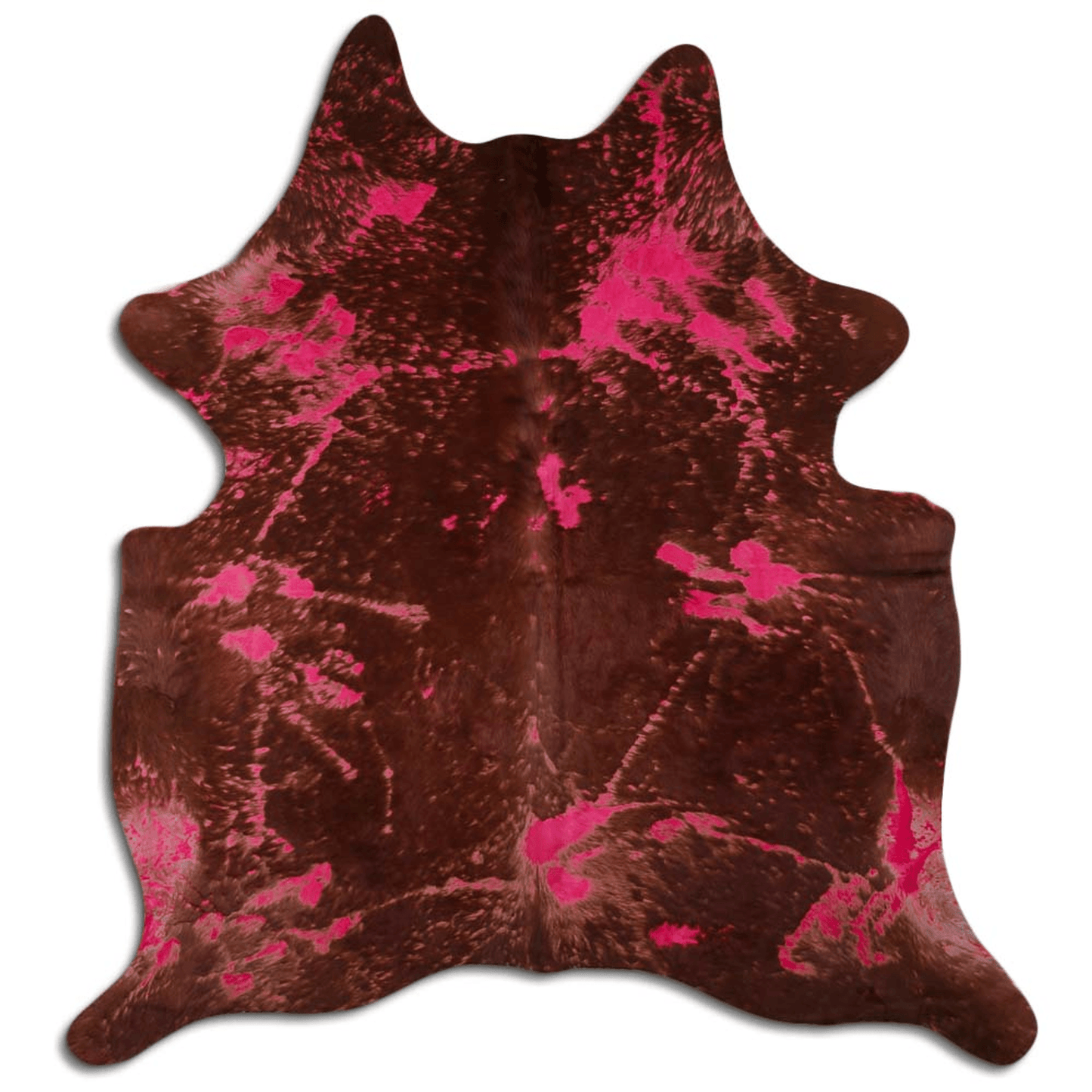 Distressed Pink Acid Washed Cowhide Area Rug