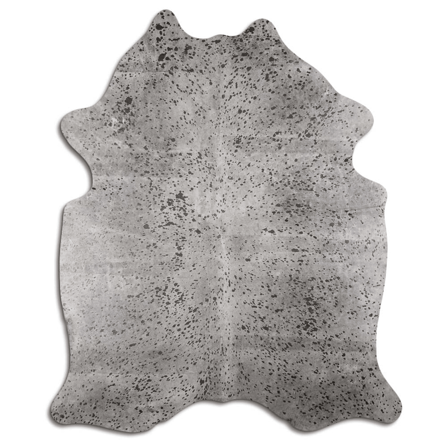 Graphite Metallic Acid Washed Cowhide Area Rug