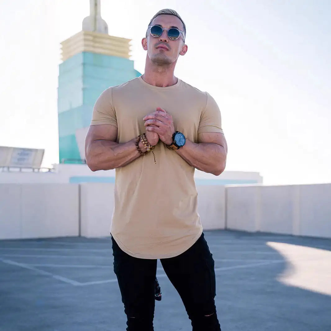 Men's Casual Short-sleeved Sports Fitness T-shirt