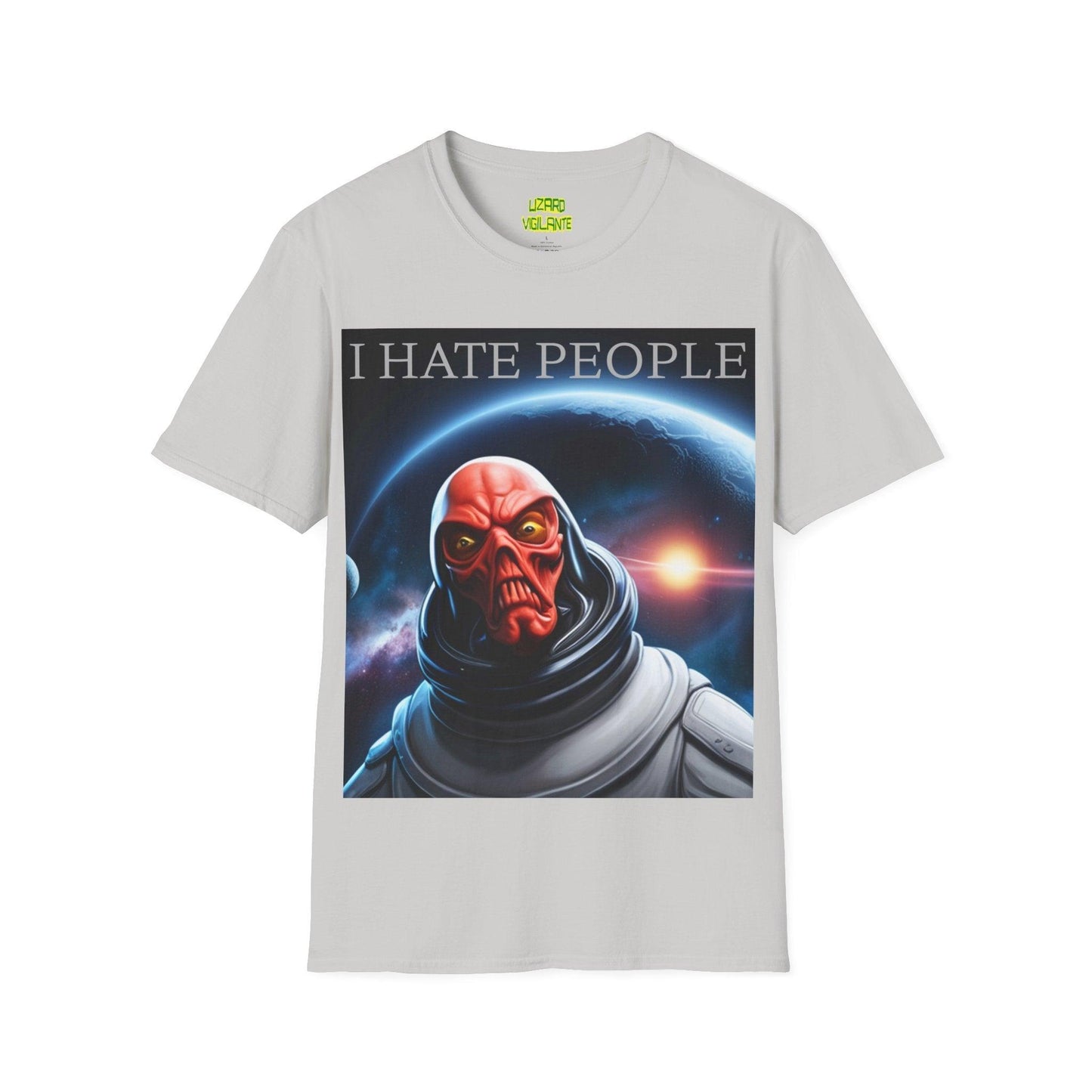 I Hate People Alien Unisex Softstyle T-Shirt - Lizard Vigilante