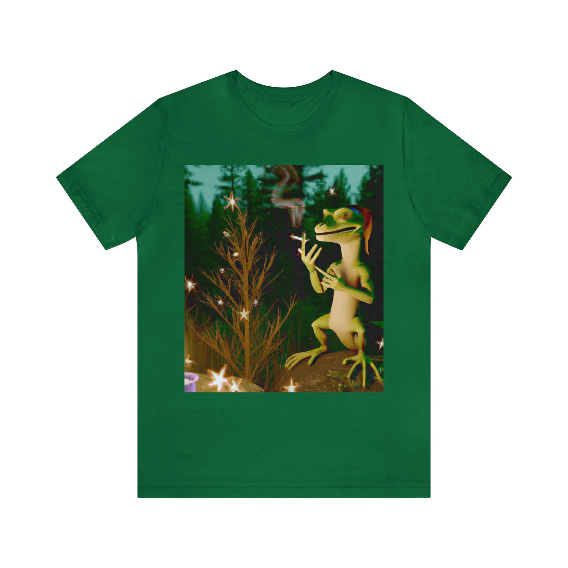 Santa Lizard Vigilante Tokes by the Xmas Tree Unisex Jersey Short Sleeve Tee - Lizard Vigilante
