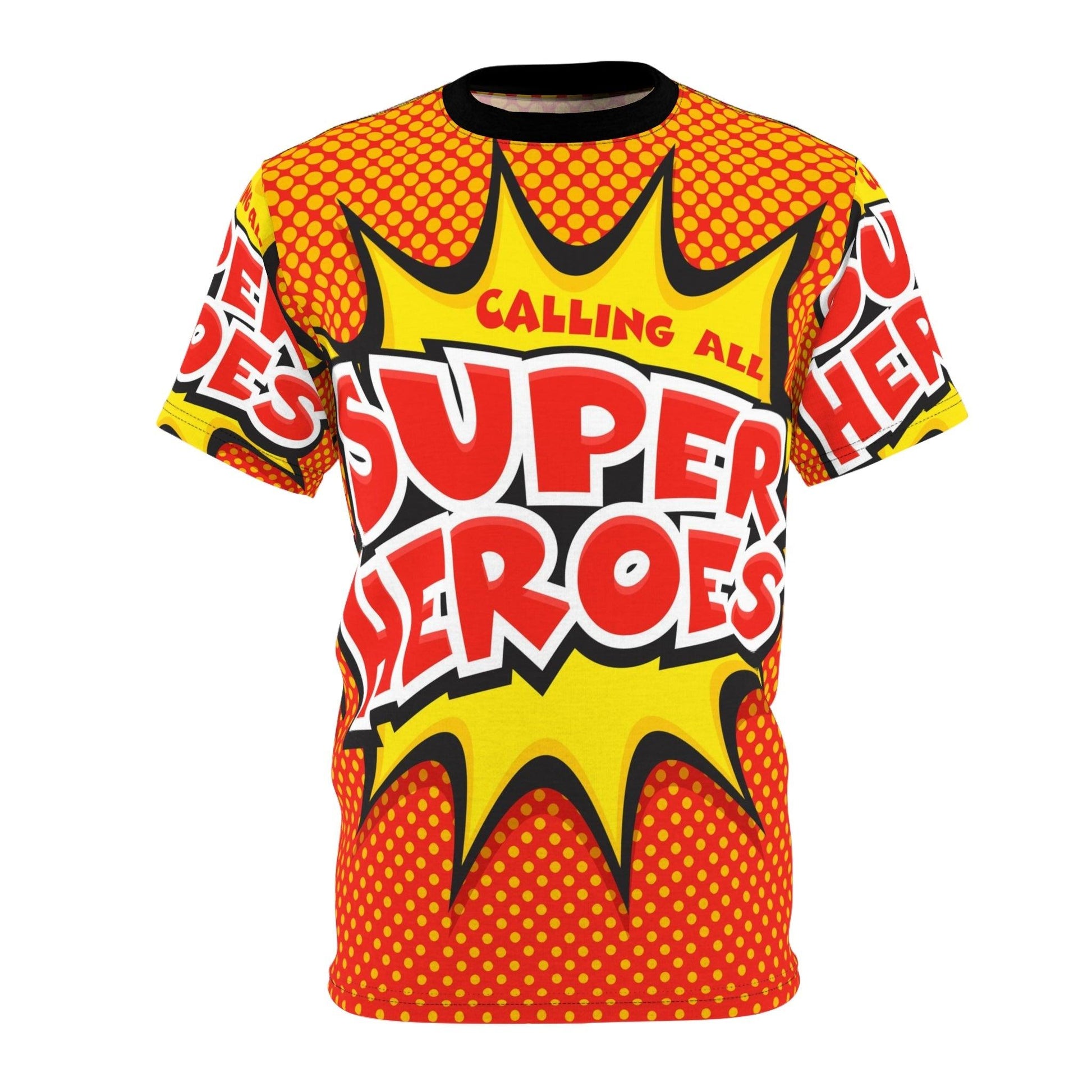 Calling All Super Heroes Unisex Cut & Sew Tee (AOP) - Lizard Vigilante