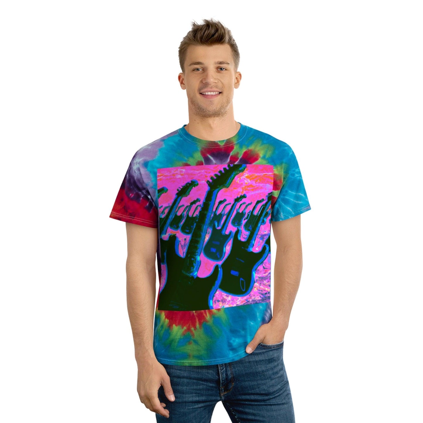 Beach Attack Tie-Dye Tee, Spiral - Lizard Vigilante