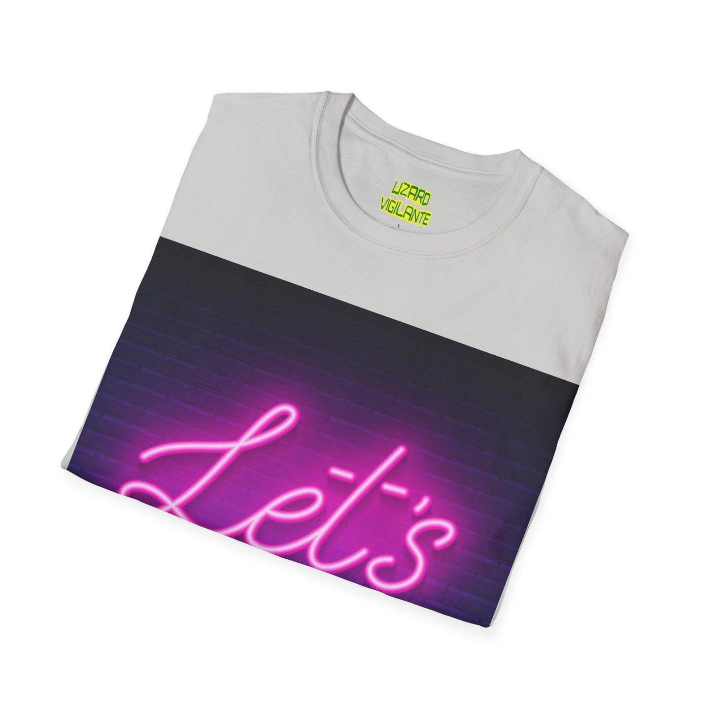 Let's Party Neon Unisex Softstyle T-Shirt - Lizard Vigilante