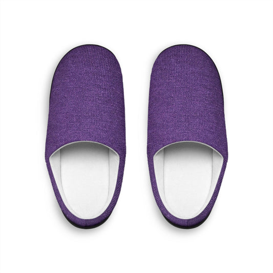 Faux Purple Silk Women's Indoor Slippers - Lizard Vigilante