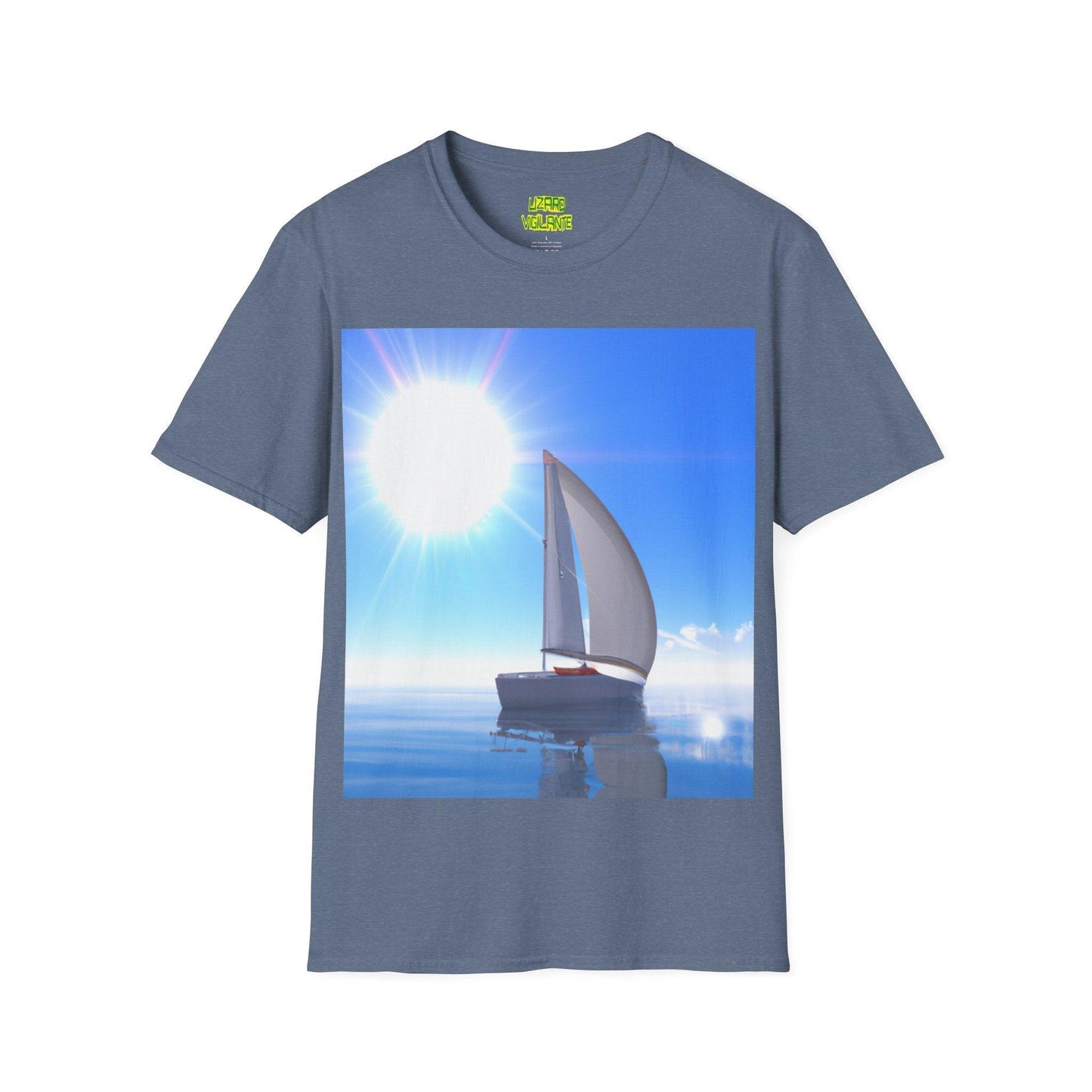 Sailing Boat Horiz Unisex Softstyle T-Shirt - Lizard Vigilante