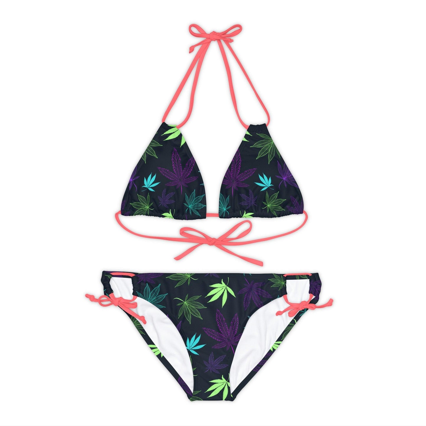 Happy Strappy Pot Leaf Bikini Set - Lizard Vigilante