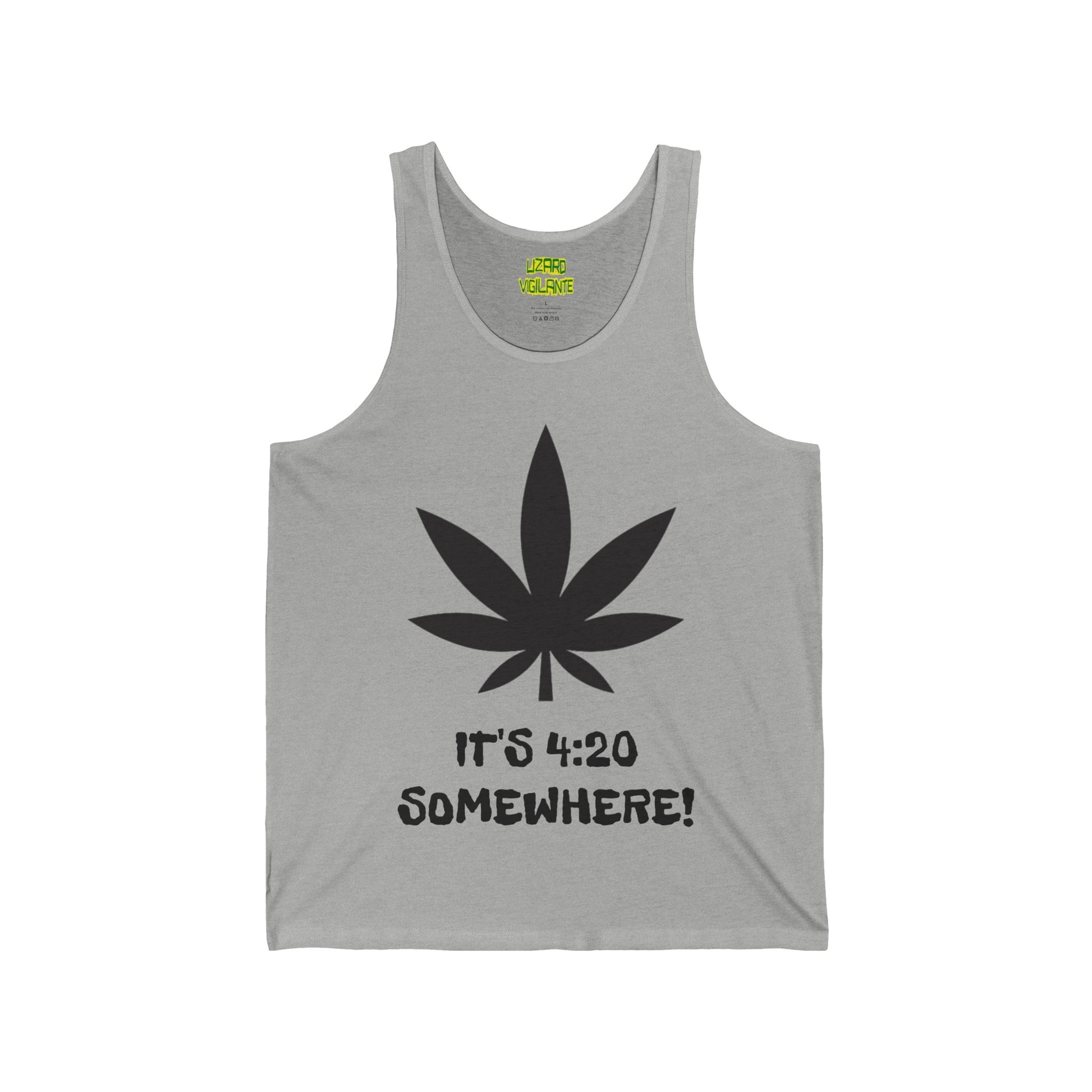 IT'S 4:20 SOMEWHERE! Unisex Jersey Tank - Lizard Vigilante