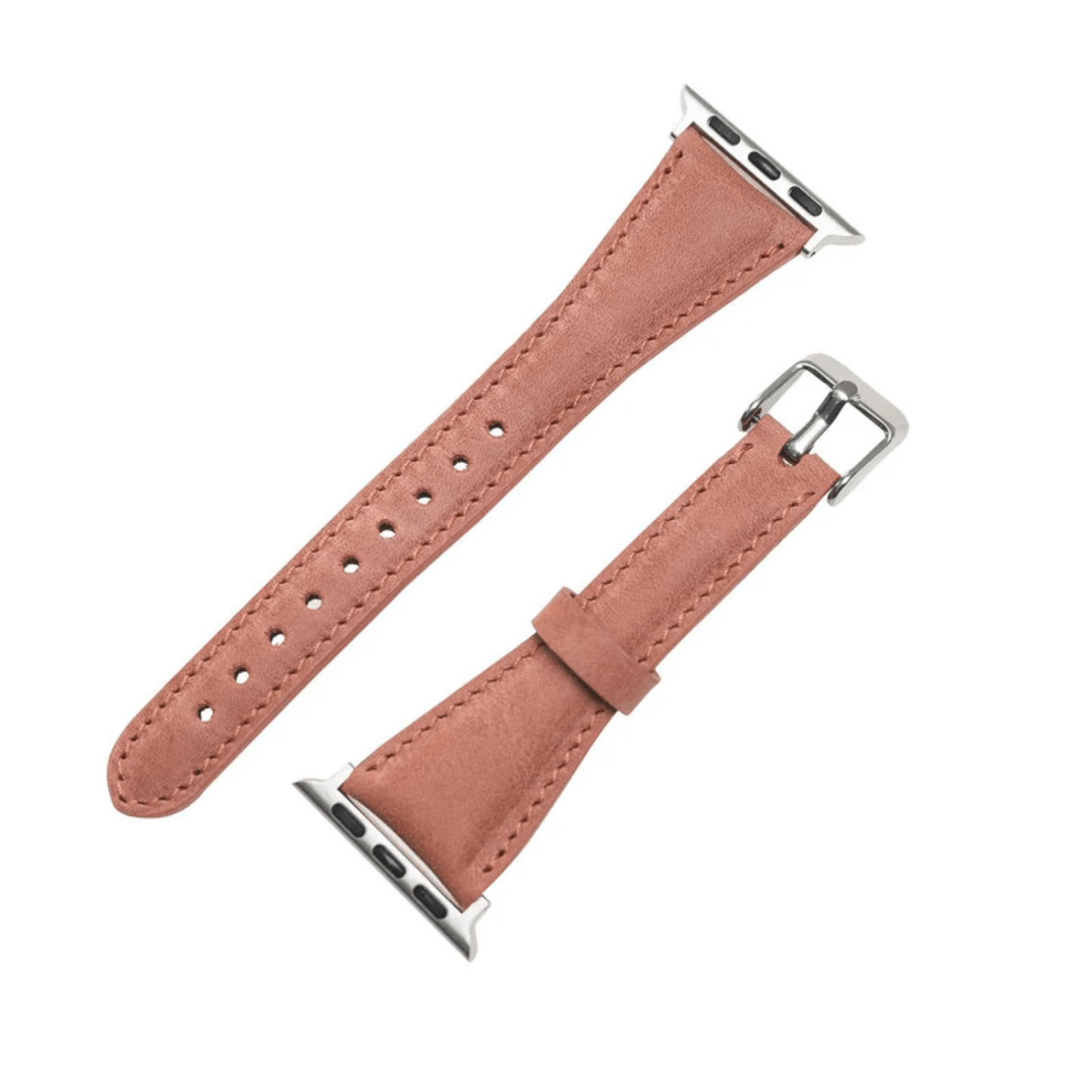 Classic Dusty Rose Leather Apple Watch Band - Dallas