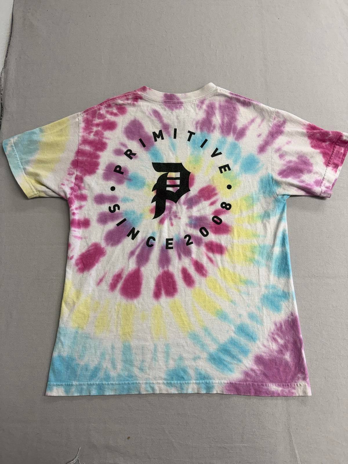 Primitive Skateboard Tee - Primitive Tie Dye Tee - M
