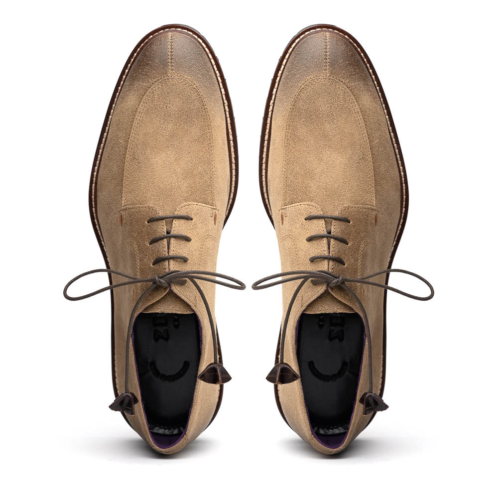 26-224-OAK CAMPO Sueded Goatskin Lace Up with Wax Finish, Oak