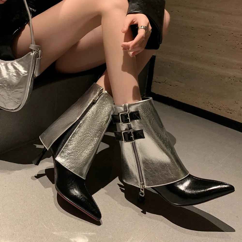 Elegant Short Boots: With Thin High Heels