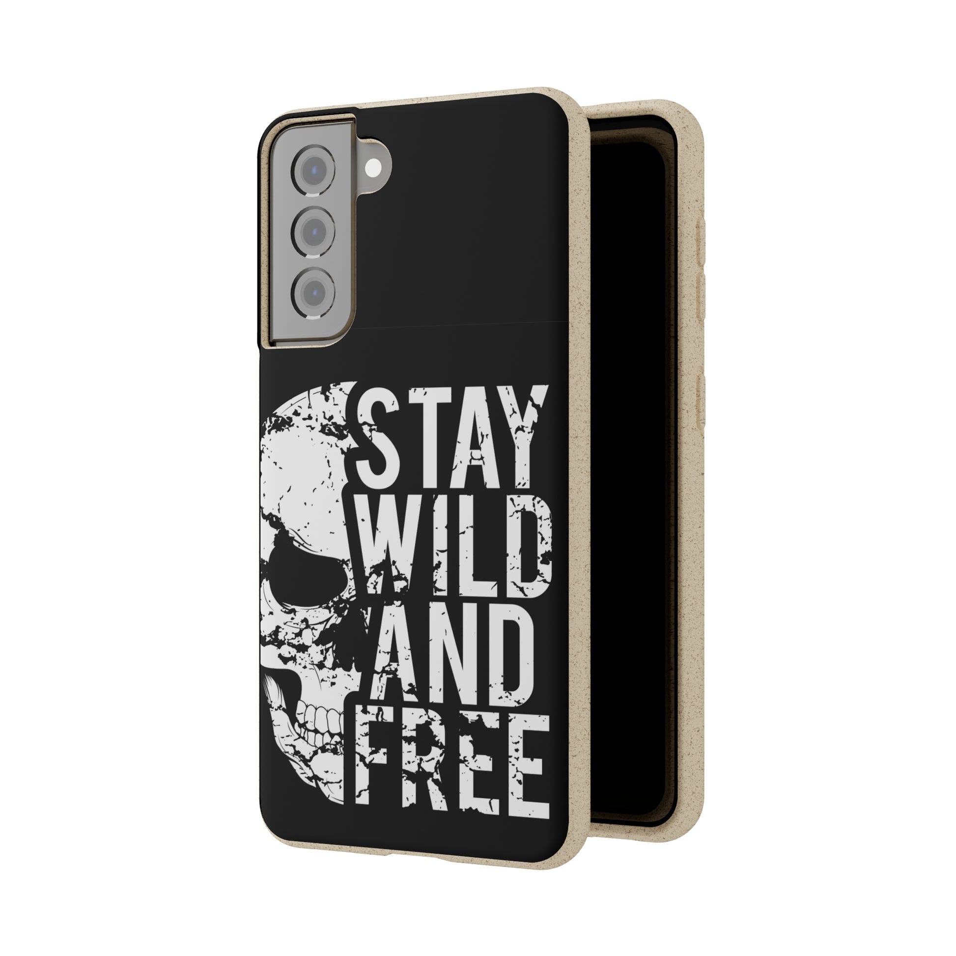 Stay Wild And Free Skull Biodegradable Cases - Lizard Vigilante