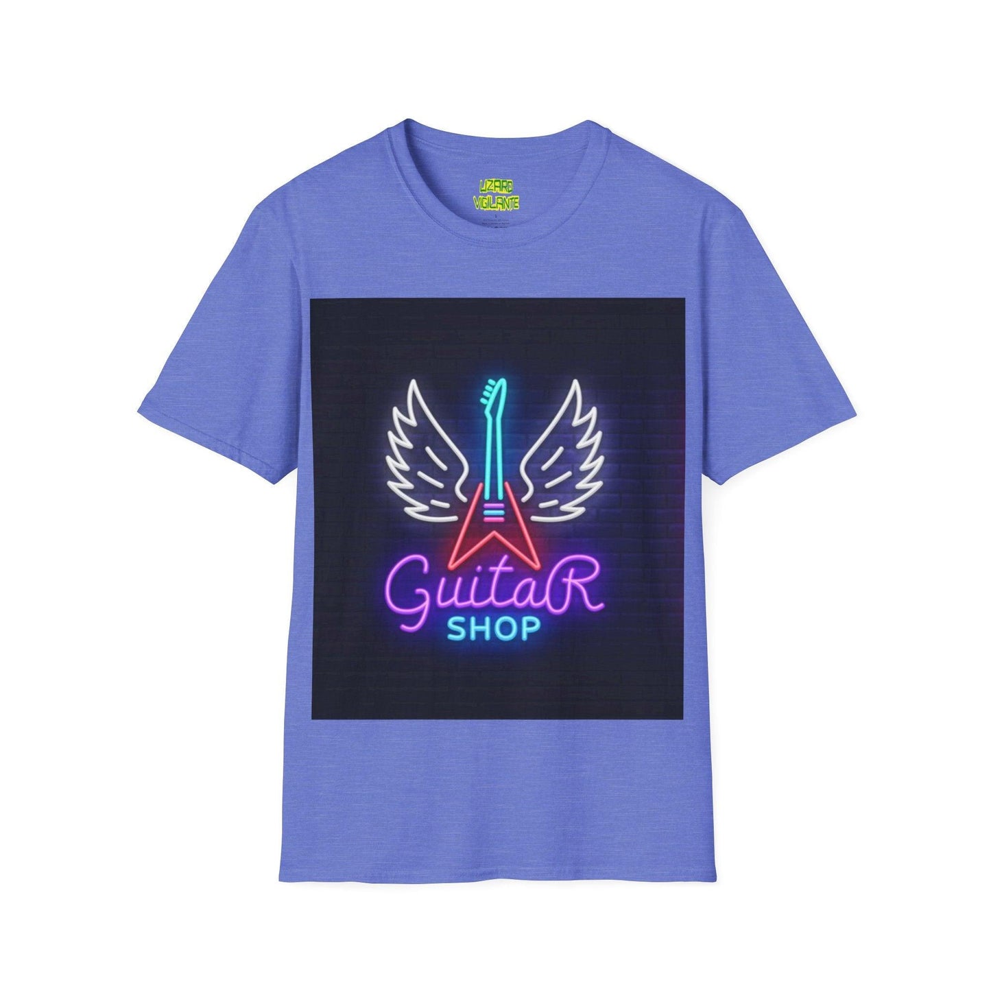 Neon Guitar Shop Unisex Softstyle T-Shirt - Lizard Vigilante