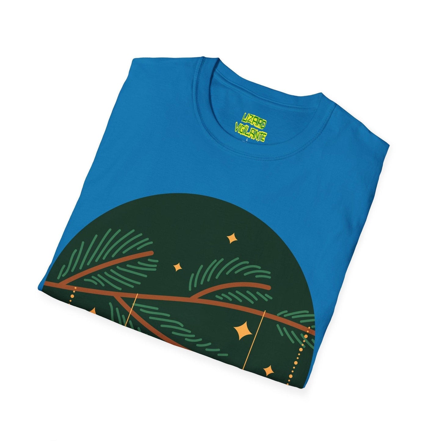 Decorated Christmas Tree Branch Unisex Softstyle T-Shirt - Lizard Vigilante