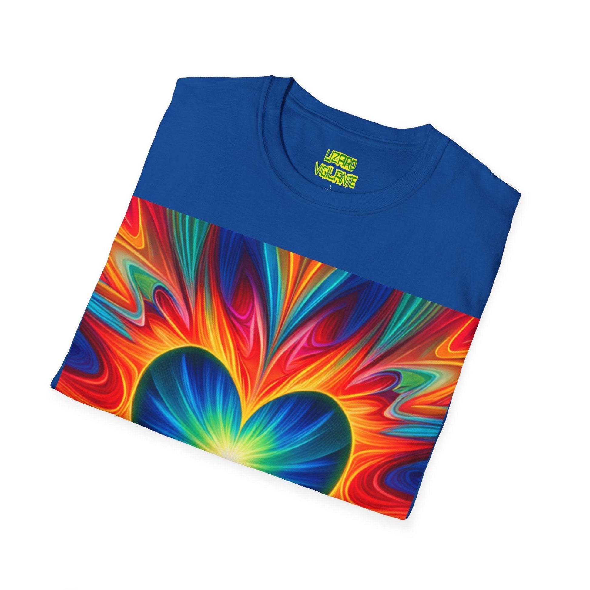 Psychedelic Heart Unisex Softstyle T-Shirt - Lizard Vigilante