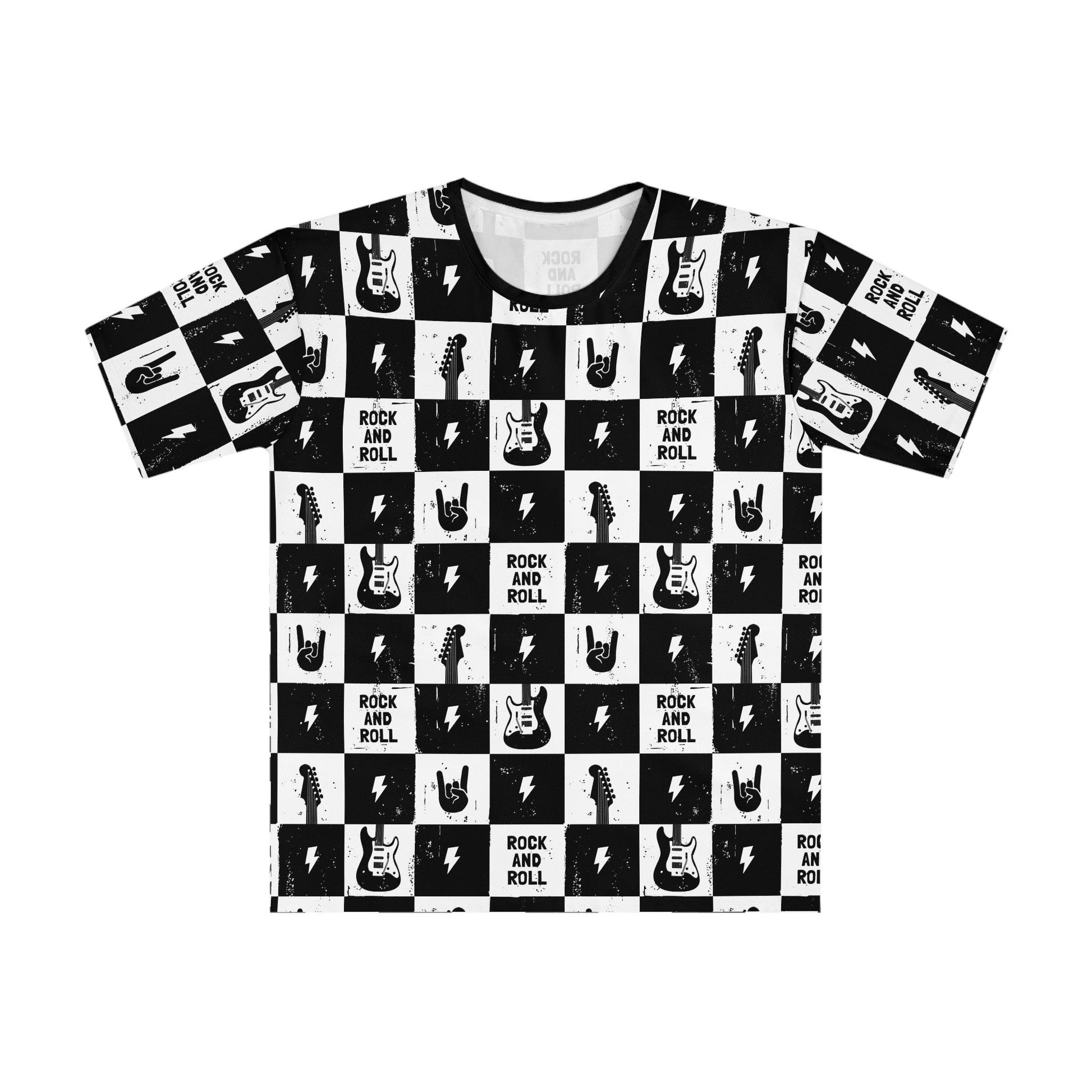 Rock and Roll Squares Men's Loose T-shirt - Premium All Over Prints from Printify - Just $28.99! Shop now at Lizard Vigilante