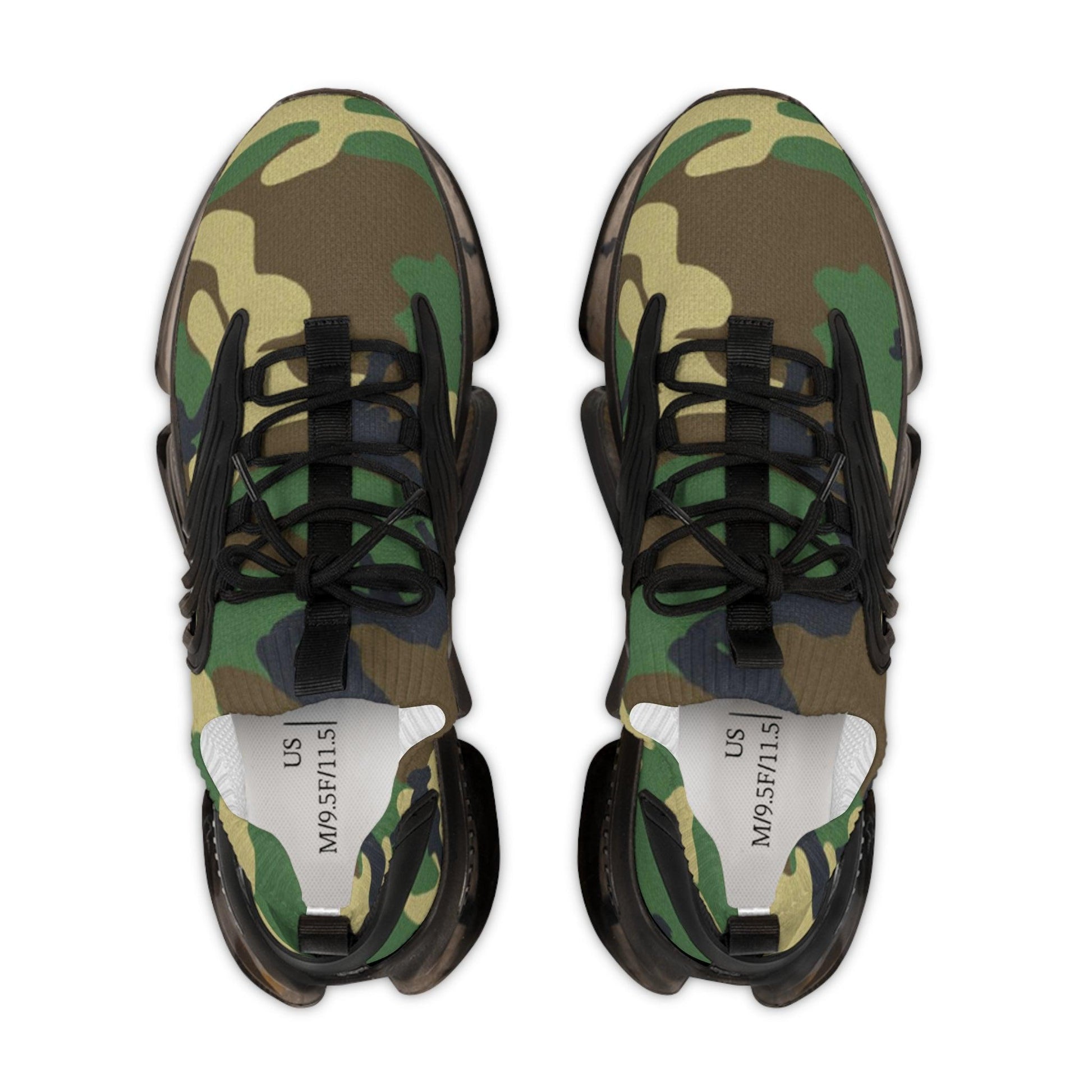 Green Camouflage Men's Mesh Sneakers - Lizard Vigilante