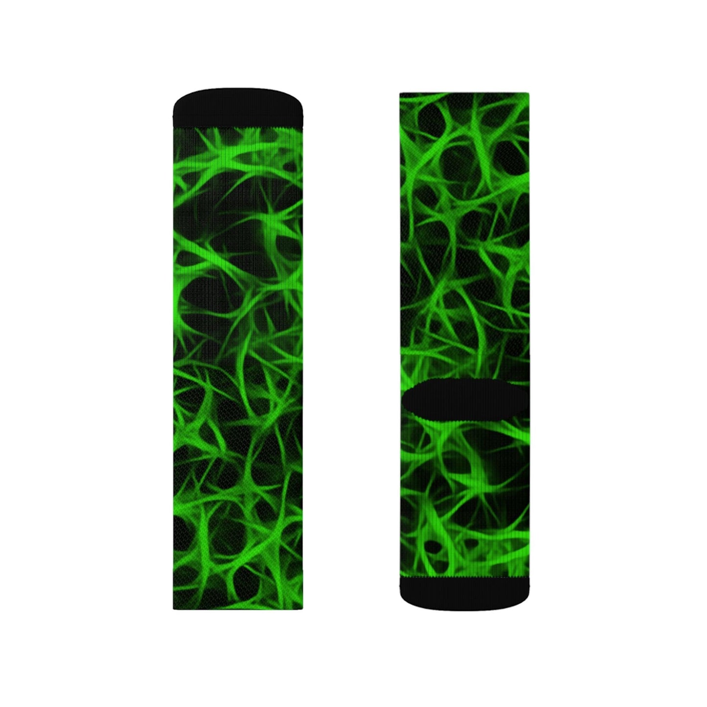 Nuclear Green Charged Sublimation Socks - Lizard Vigilante