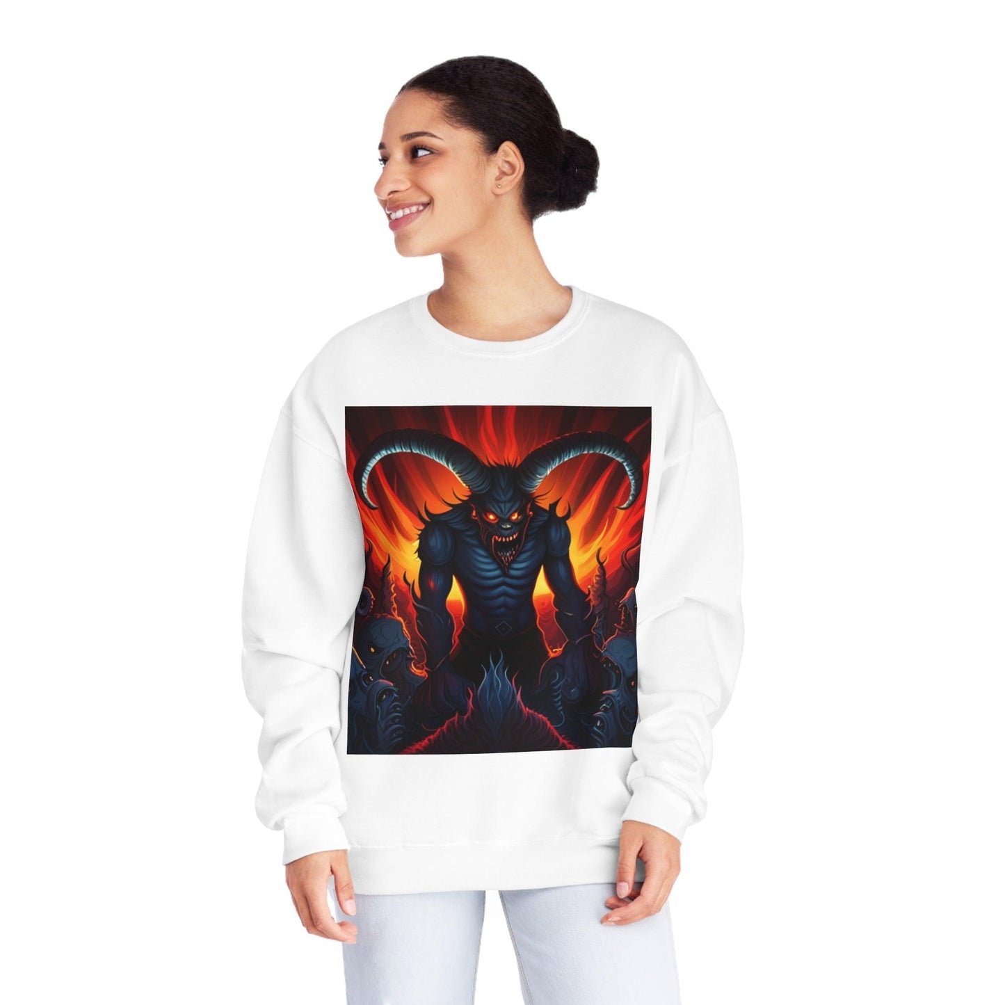 Horny Devil Unisex NuBlend® Crewneck Sweatshirt - Lizard Vigilante