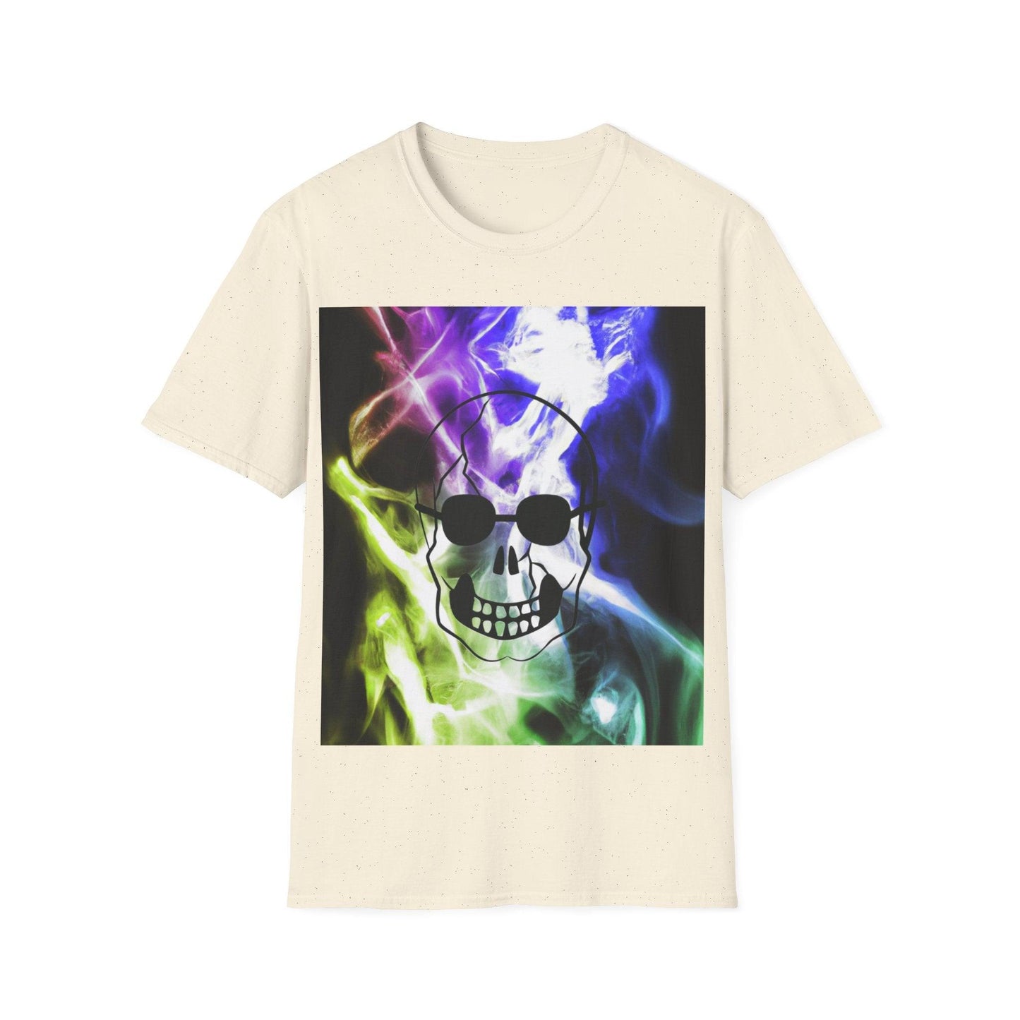 Neon Smoke Show Skull Unisex Softstyle T-Shirt - Lizard Vigilante