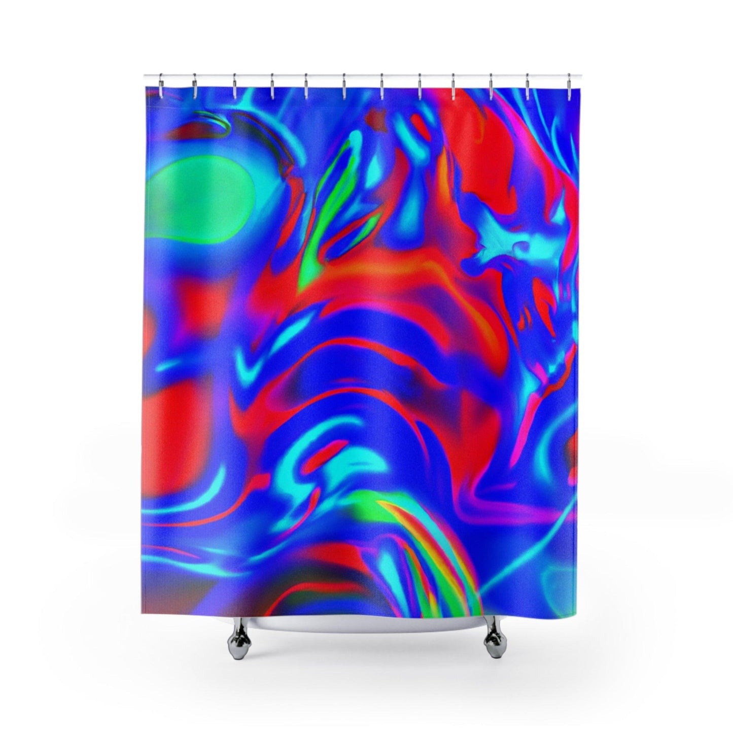 Neon Lava Shower Curtains - Lizard Vigilante