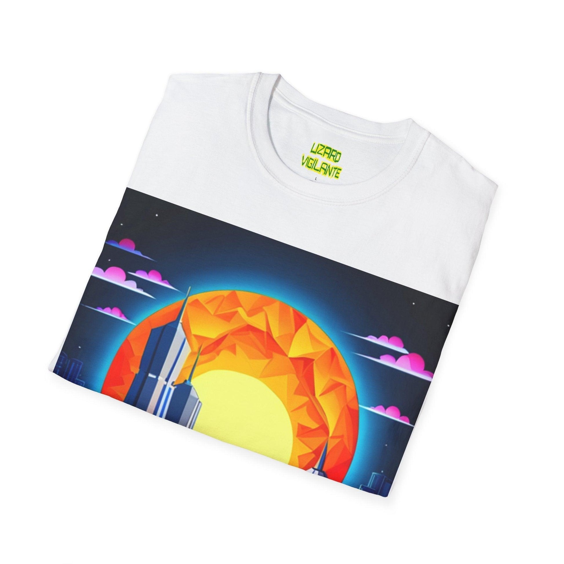 Eclipsed Fiver Unisex Softstyle T-Shirt - Lizard Vigilante