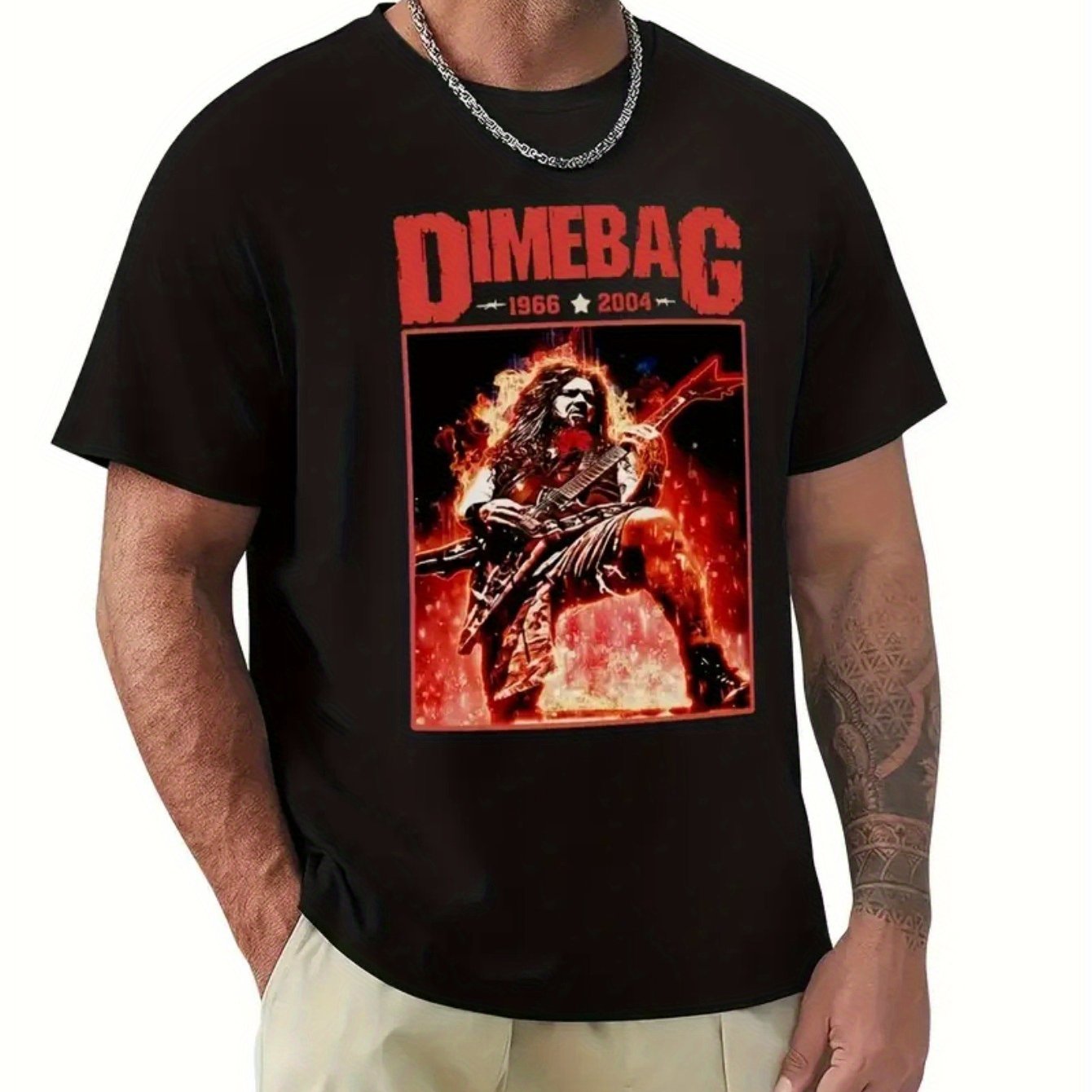 Unleash Your Inner Rockstar with the Dimebag Darrell Graphic T-Shirt – A Tribute to Legends! - Premium T-Shirt from Lizard Vigilante - Just $24.99! Shop now at Lizard Vigilante