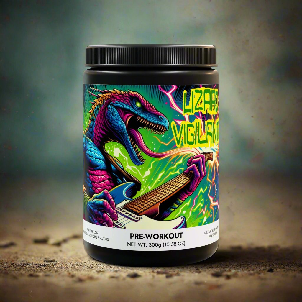 Lizard Vigilante Pre-Workout Supplement, Watermelon (300g, 10.58oz) - Premium Food Supplements from Printify - Just $32.99! Shop now at Lizard Vigilante