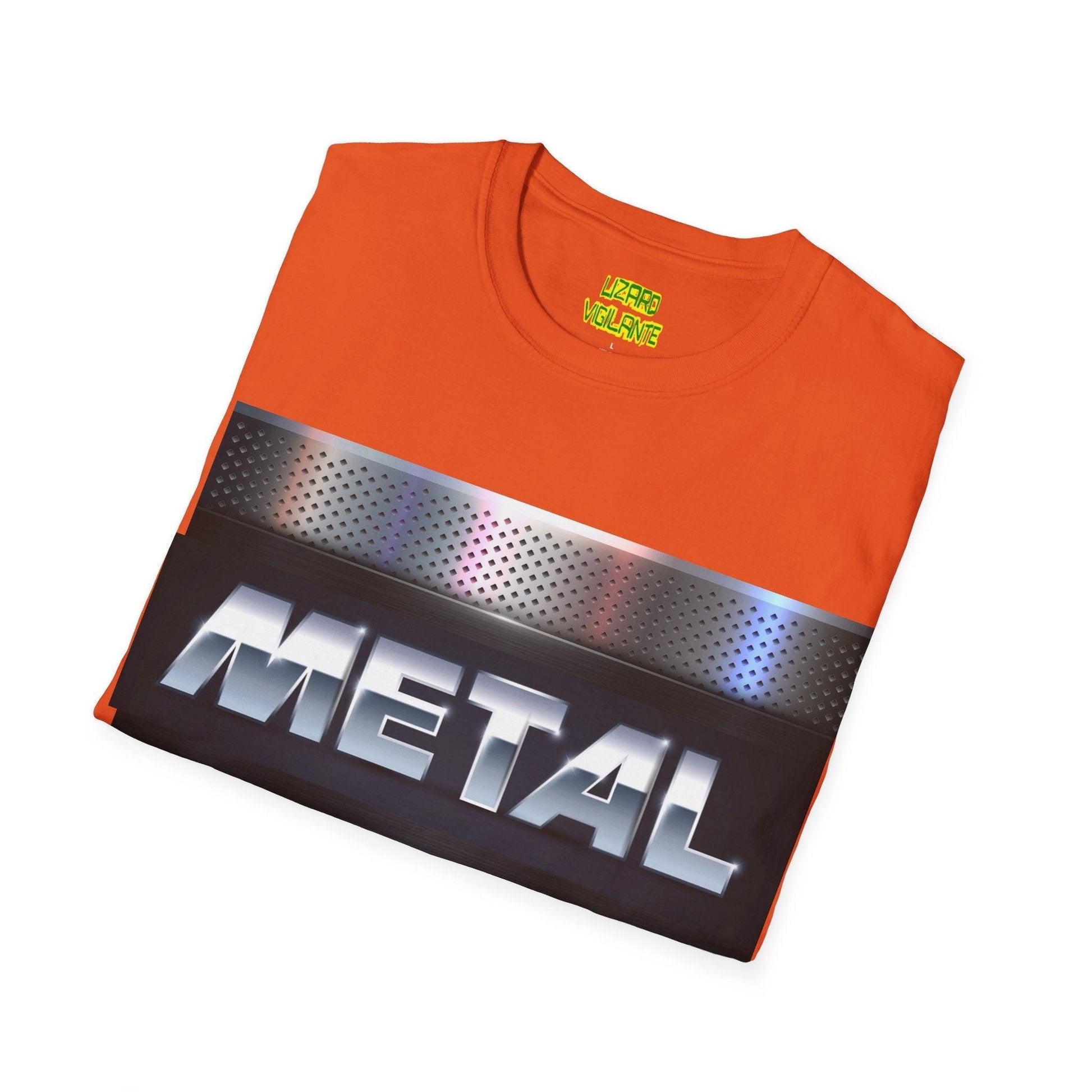 METAL Plate Unisex Softstyle T-Shirt - Lizard Vigilante