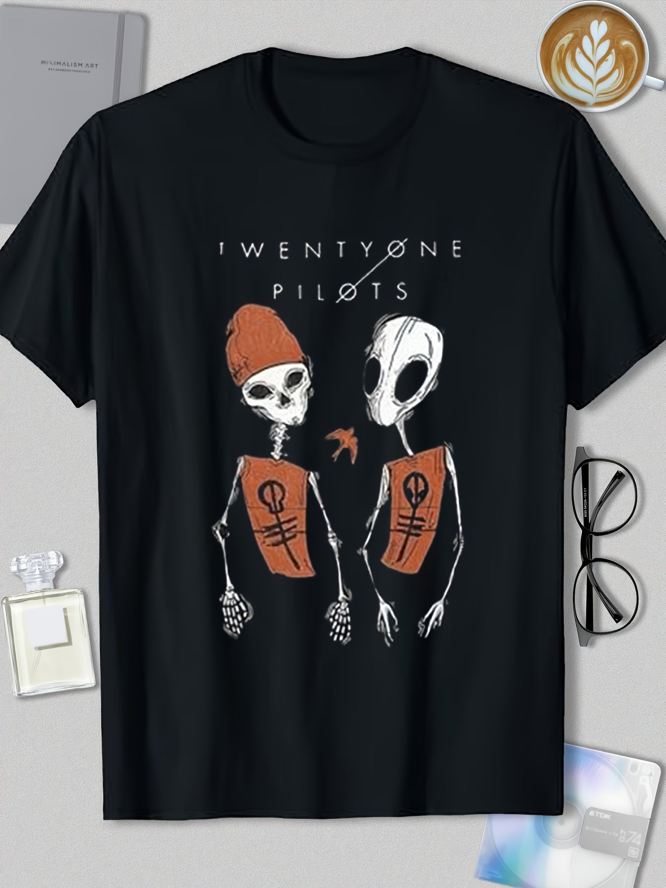 Twenty One Music Pilots Men Music Fans Touring Print Men's T-Shirt Clothing, Cotton Short Sleeve Round Neck Tee, Fashion And Comfy, Casual And Breatheable For All-Season Wear, Perfect For Daily Life And Outdoor Activities, 22 - Premium  from Lizard Vigilante - Just $24.99! Shop now at Lizard Vigilante