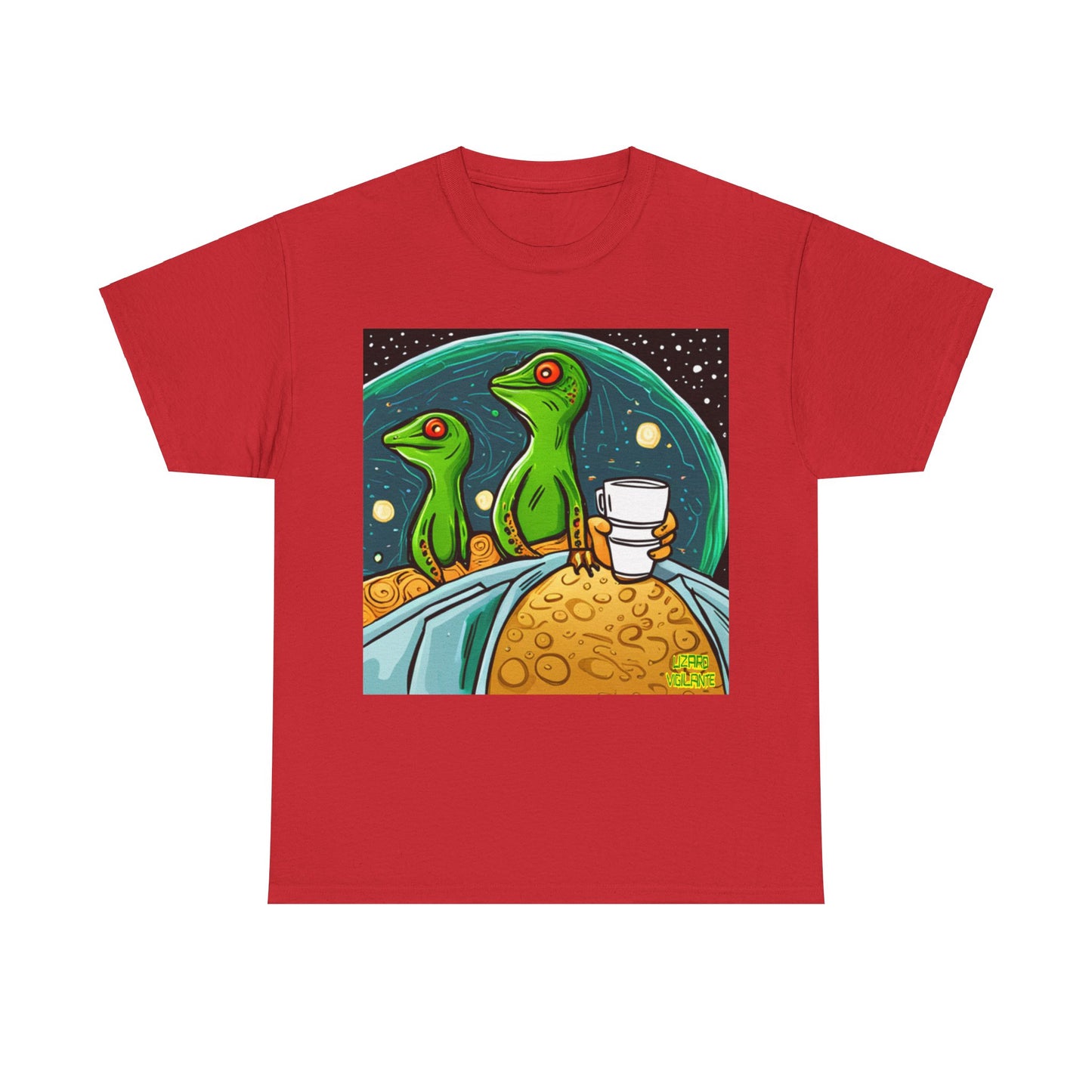 Lizard Vigilante Premium Coffee SideEye Unisex Heavy Cotton Tee - Lizard Vigilante