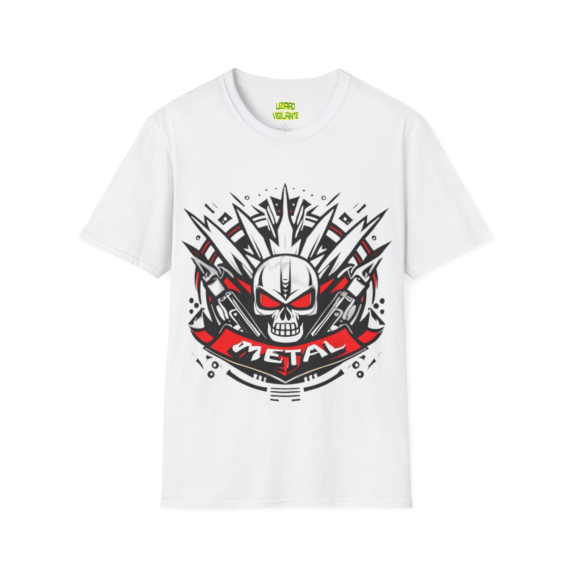 Metal Skulled Unisex Softstyle T-Shirt - Lizard Vigilante