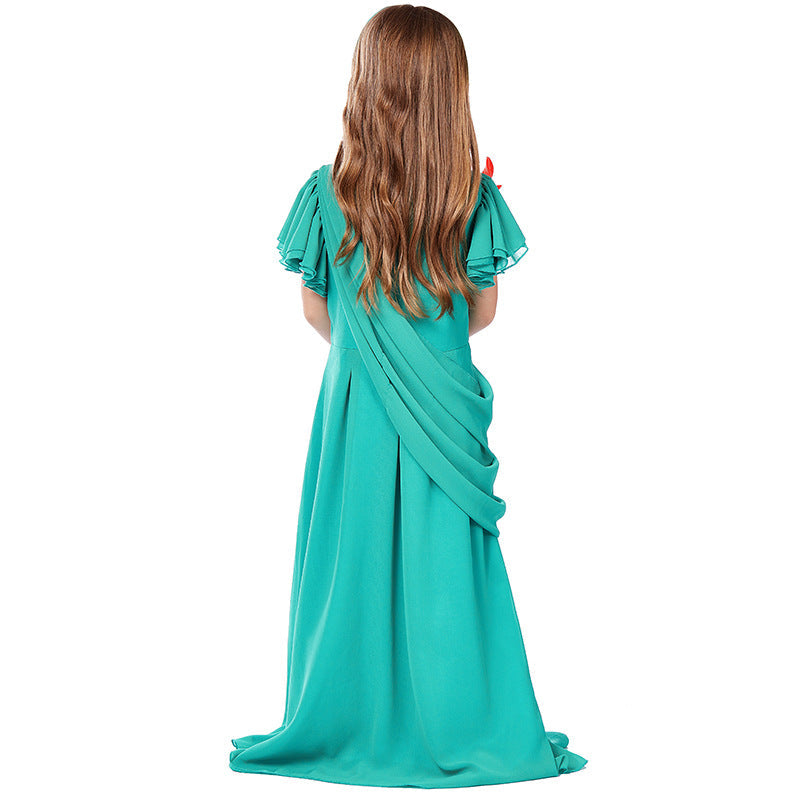 Children's Statue Of Liberty Cos Costume Ancient Greek Dress
