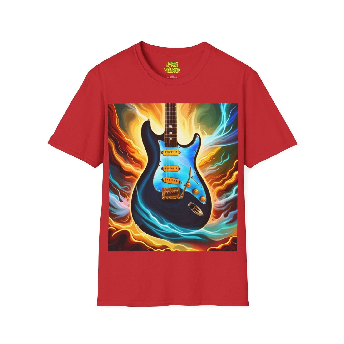 Electrical Guitar Unisex Softstyle T-Shirt - Lizard Vigilante