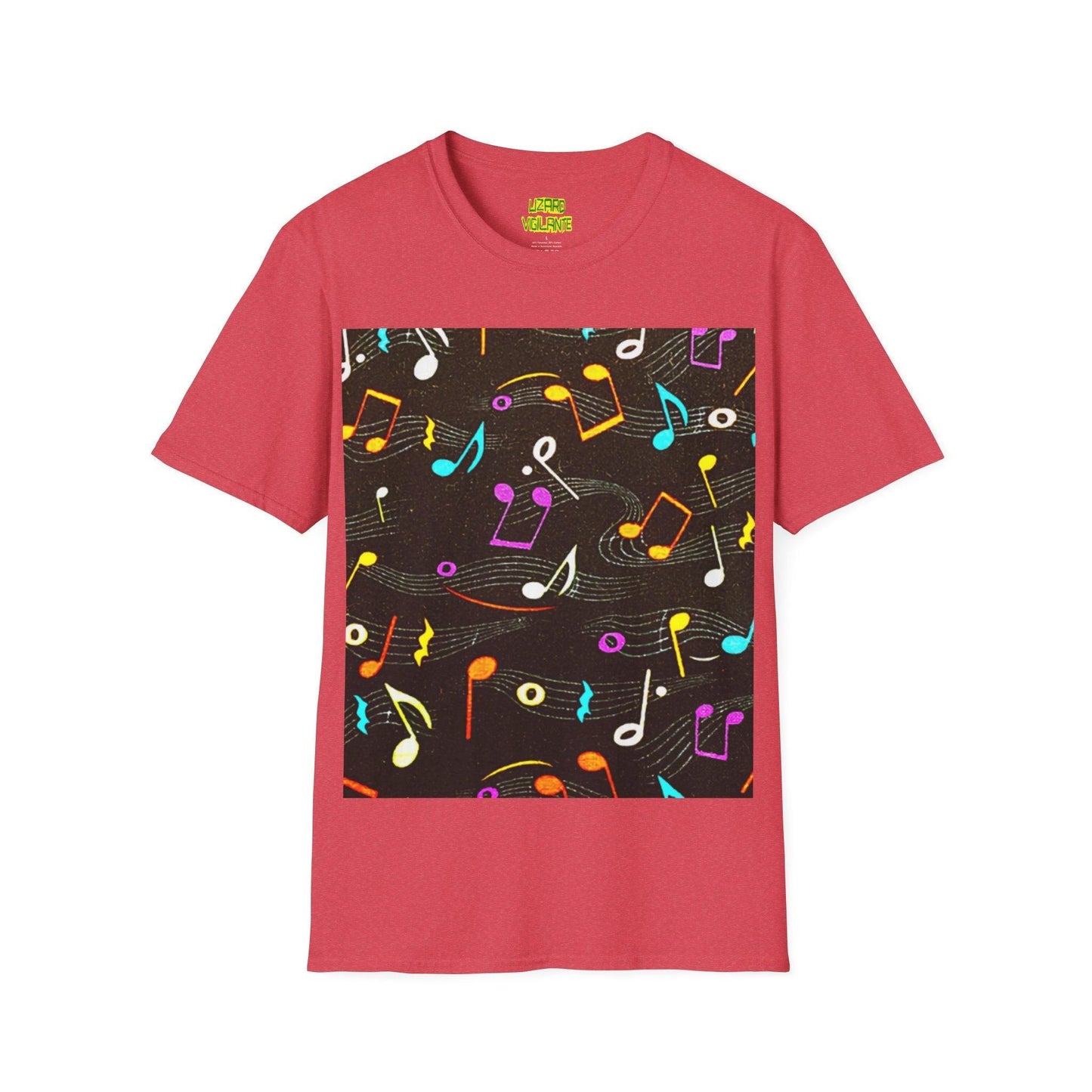 Musical Notes Unisex Softstyle T-Shirt - Lizard Vigilante