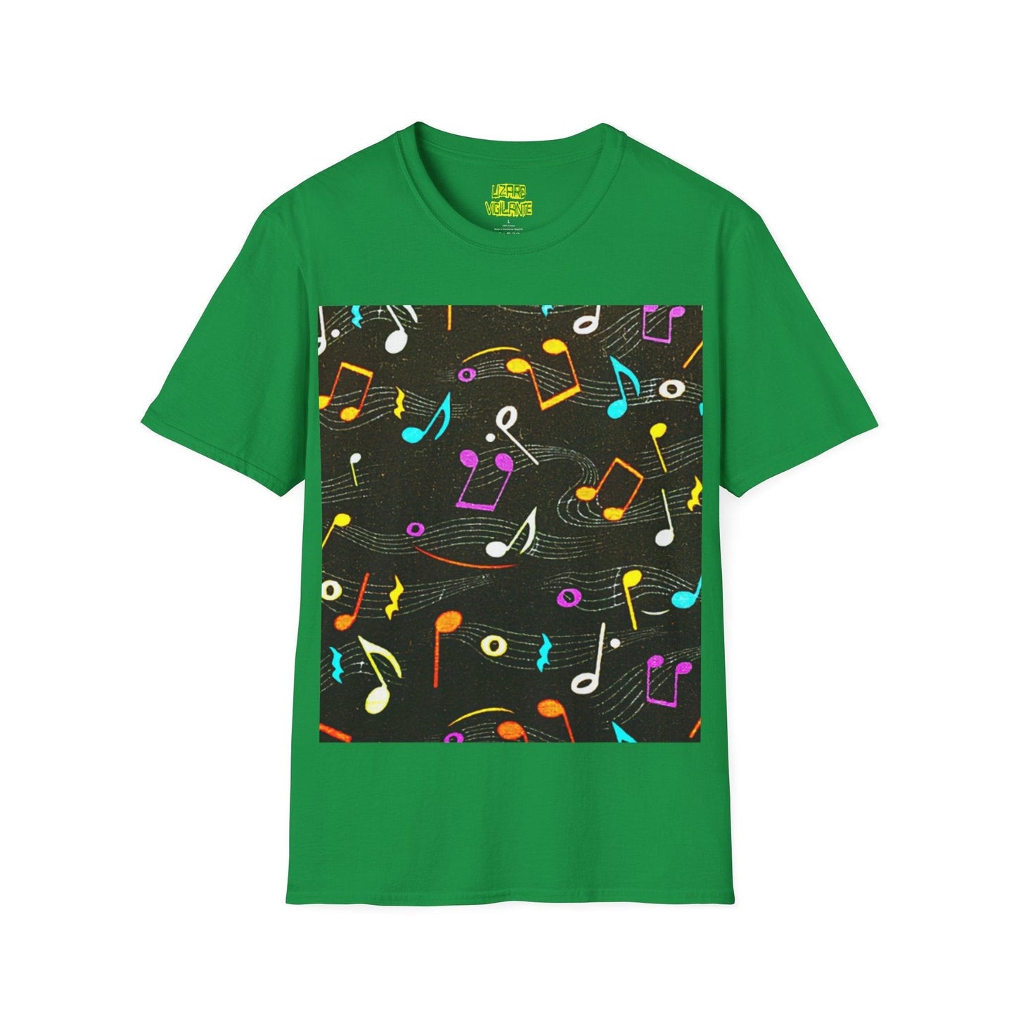 Musical Notes Unisex Softstyle T-Shirt - Lizard Vigilante