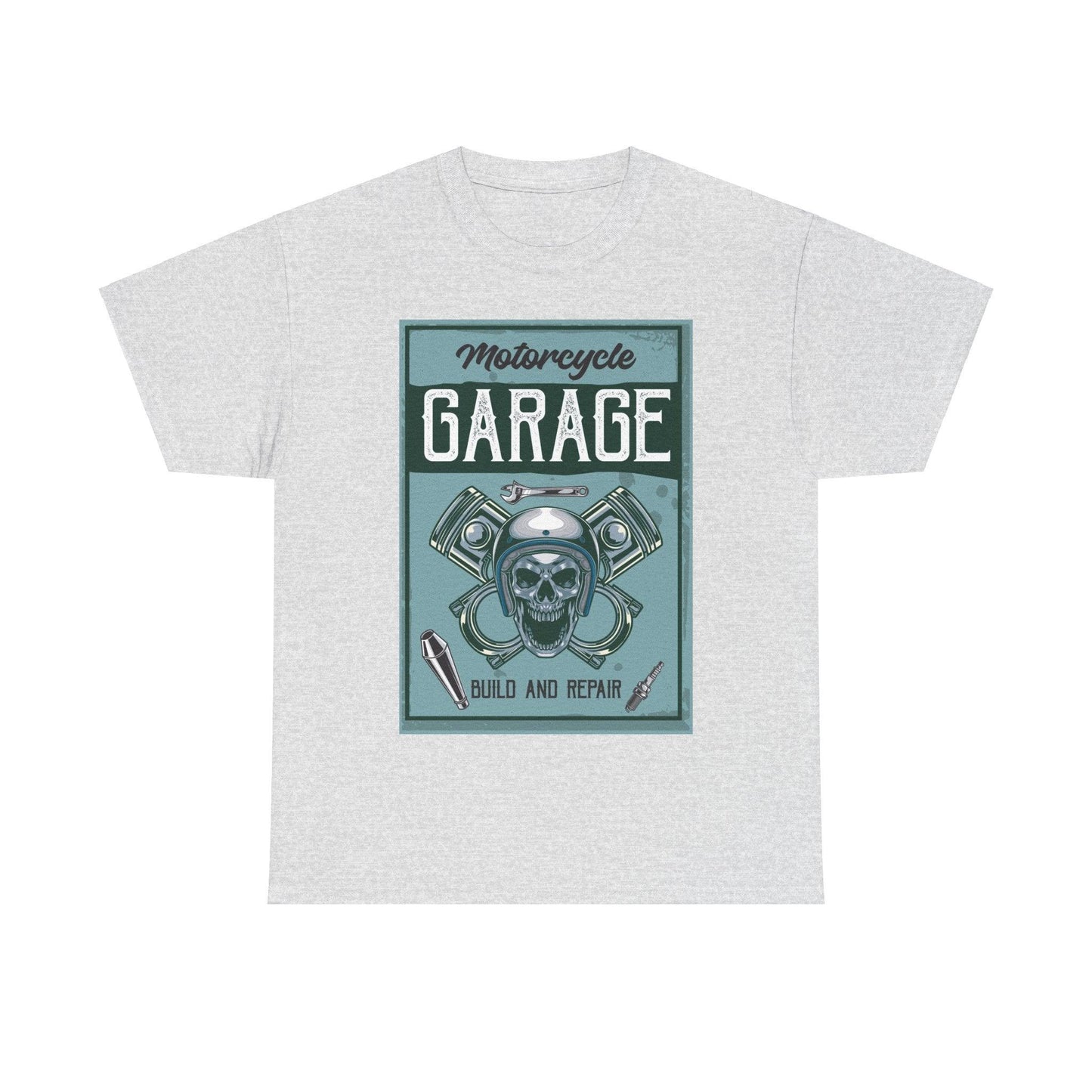 Motorcycle Garage Unisex Heavy Cotton Tee - Lizard Vigilante