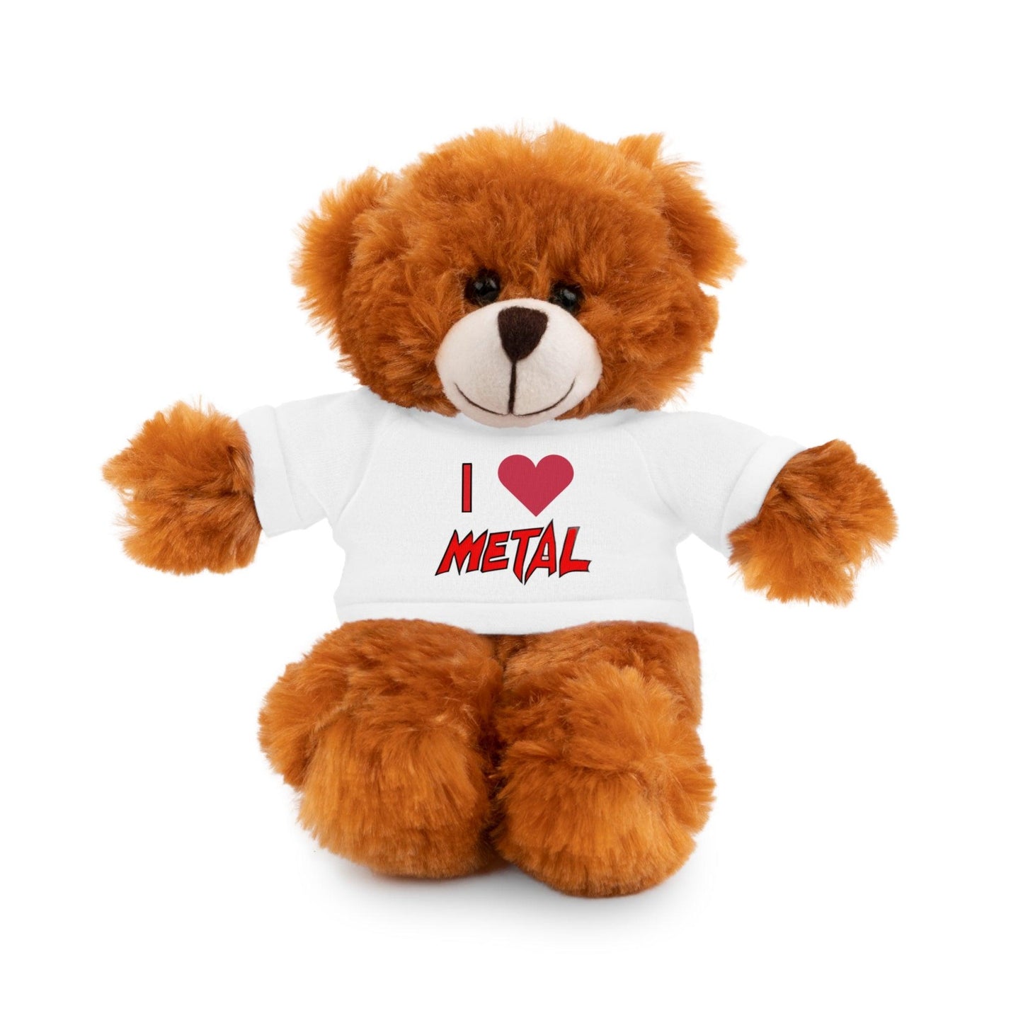 I Heart METAL Stuffed Animals with Tee Valentine’s Day Teddy Bear - Lizard Vigilante