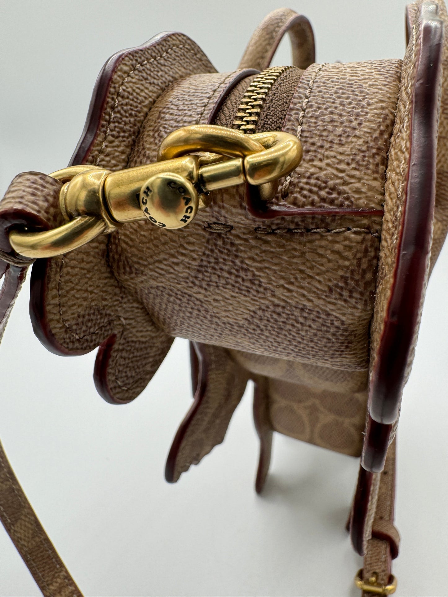 Coach Rexy Bag In Signature Canvas Imported With Keychain