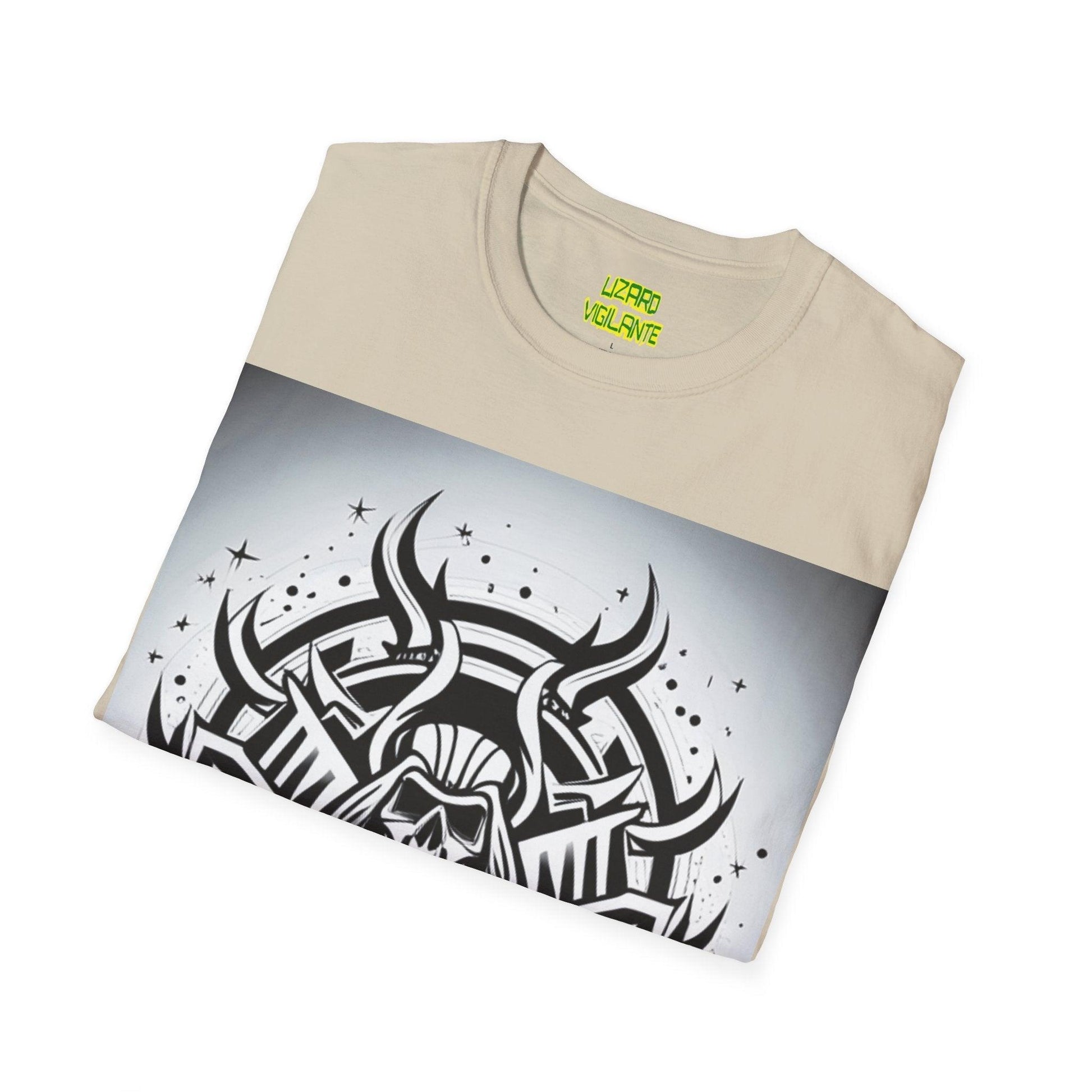 METAL Silver Unisex Softstyle T-Shirt - Lizard Vigilante