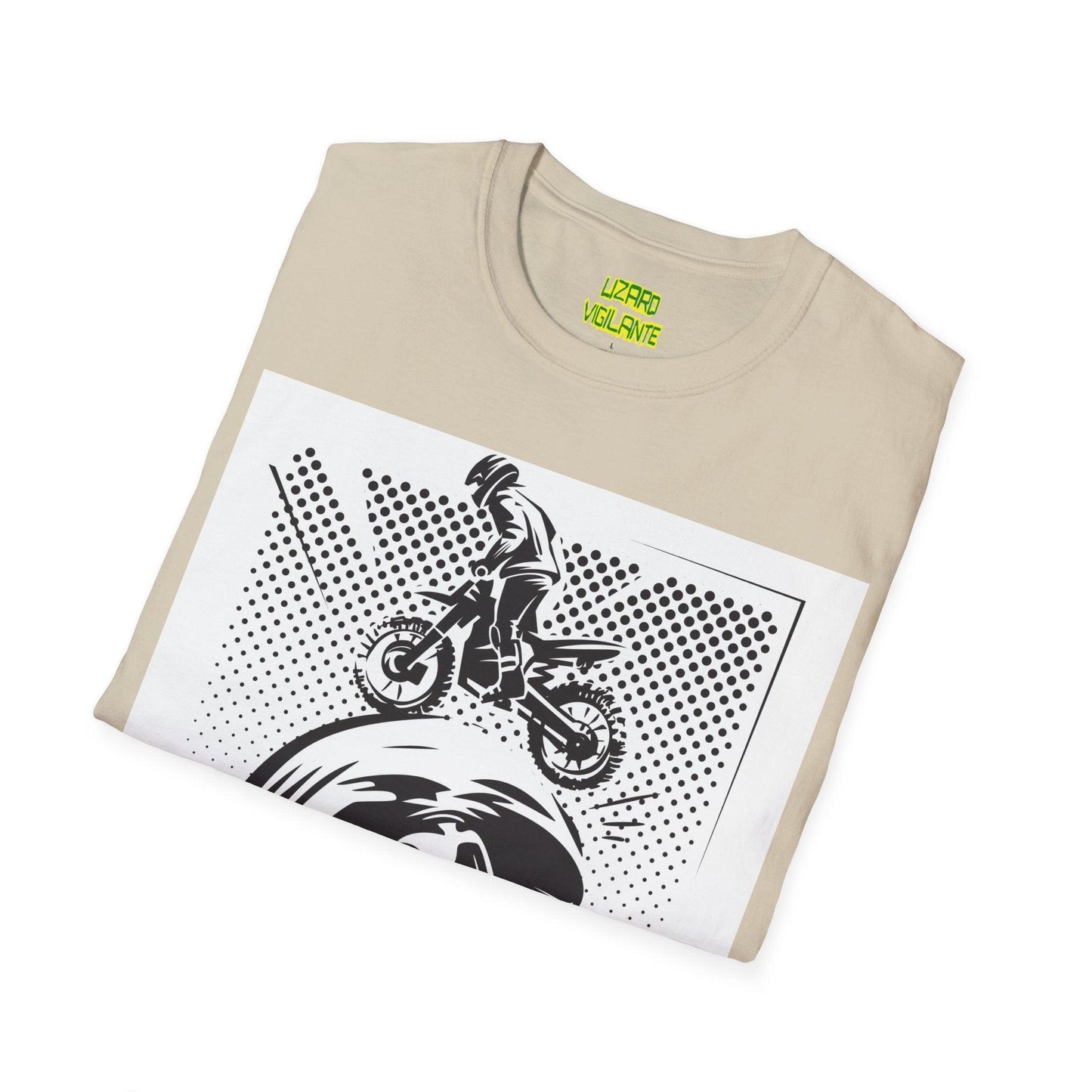 Off Road Motorcycle Skull Unisex Softstyle T-Shirt - Lizard Vigilante