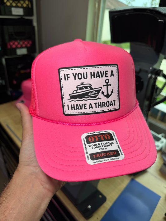 Boat Throat Trucker Hat