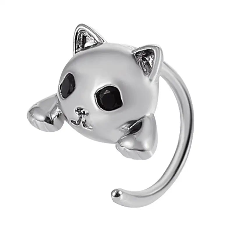 European And American Cute Cat Retro Fashion Minority Design Simple Cute Animal Earrings For Women